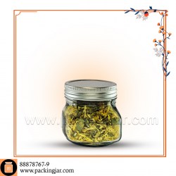جار شیشه ای چهارگوش درب کانتینری سایز 6